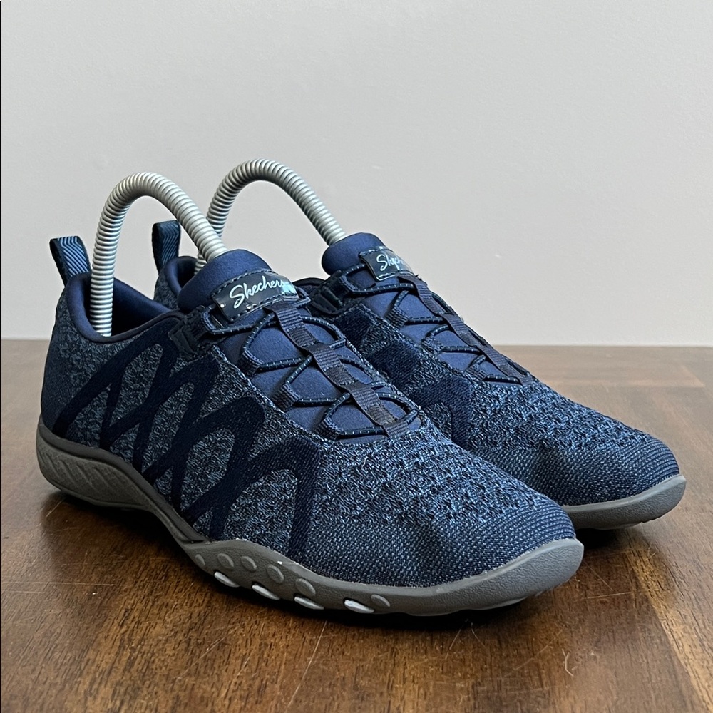 Skechers Womens Breathe Easy Infi Knity 100301 Blue Running Shoes Sneakers 7.5 - Picture 2 of 14